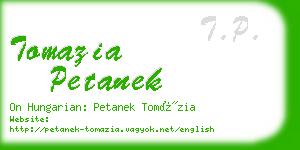 tomazia petanek business card